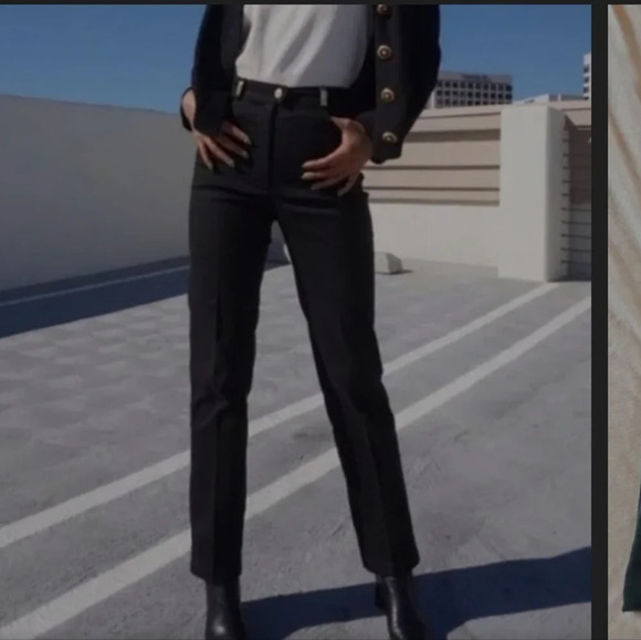 John Sport By Marie Gray Black Straight Leg Pants Size 6 - Picture 1 of 12